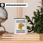 Magyar Vizsla Tasse mit Spruch Personal, Geschenk für Hundeb – Schwarz [farbe:schwarz]