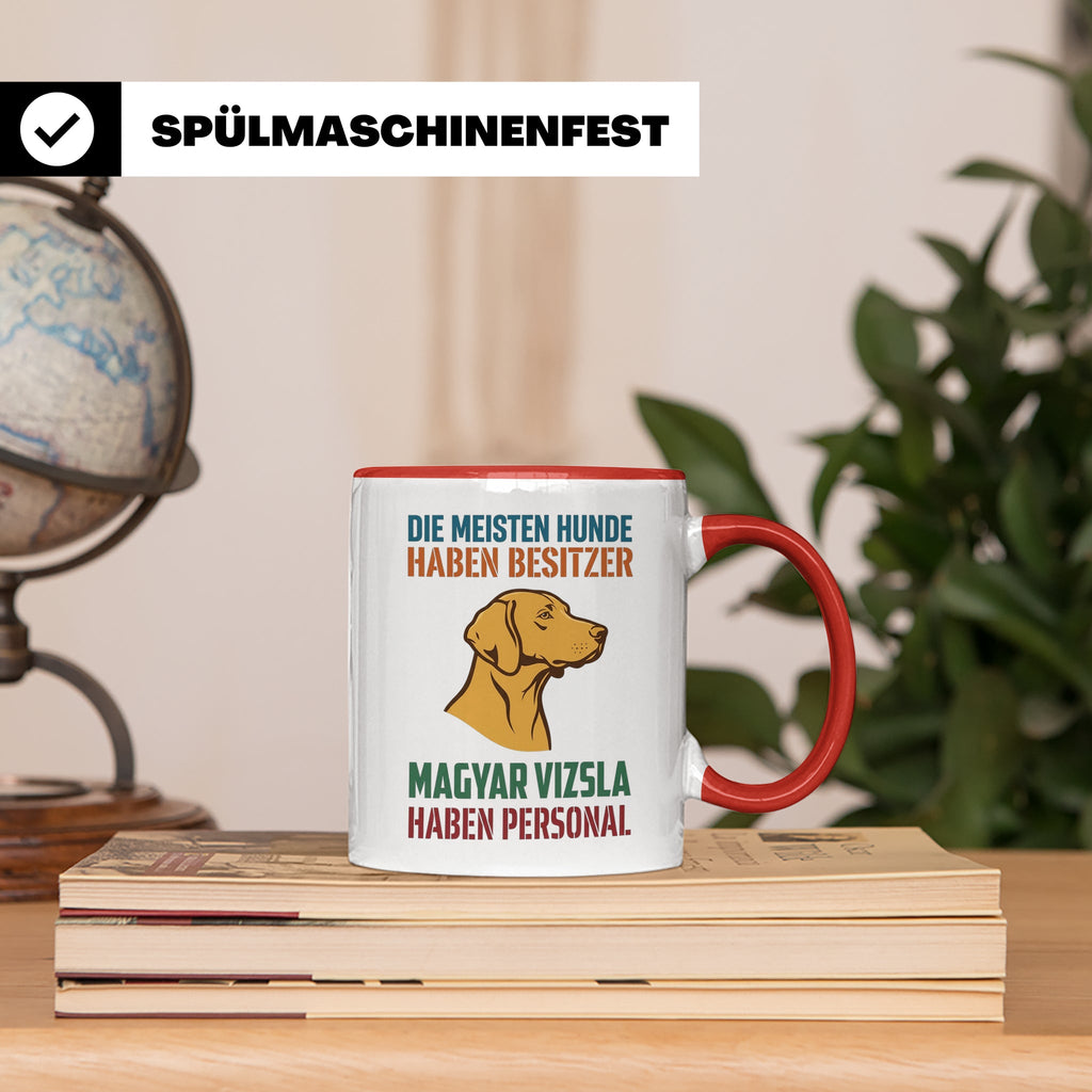 Magyar Vizsla Tasse mit Spruch Personal, Geschenk für Hundeb – Rot [farbe:rot]