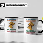 Magyar Vizsla Tasse mit Spruch Personal, Geschenk für Hundeb – Schwarz [farbe:schwarz]