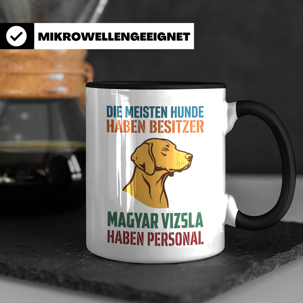 Magyar Vizsla Tasse mit Spruch Personal, Geschenk für Hundeb – Schwarz [farbe:schwarz]