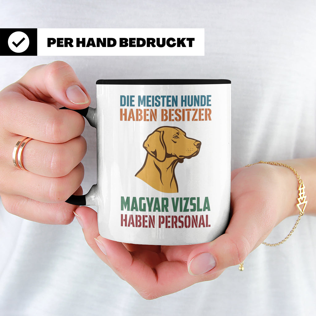 Magyar Vizsla Tasse mit Spruch Personal, Geschenk für Hundeb – Schwarz [farbe:schwarz]