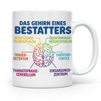 Bestatter Tasse Gehirn lustig | Kaffeetasse für Bestattungsf – Weiß [farbe:weiß]