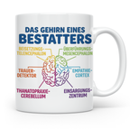 Bestatter Tasse Gehirn lustig | Kaffeetasse für Bestattungsf – Weiß [farbe:weiß]