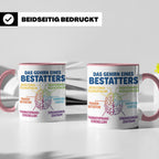 Bestatter Tasse Gehirn lustig | Kaffeetasse für Bestattungsf – Rosa [farbe:rosa]