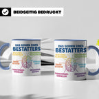 Bestatter Tasse Gehirn lustig | Kaffeetasse für Bestattungsf – Blau [farbe:blau]