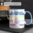 Bestatter Tasse Gehirn lustig | Kaffeetasse für Bestattungsf – Blau [farbe:blau]
