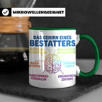 Bestatter Tasse Gehirn lustig | Kaffeetasse für Bestattungsf – Grün [farbe:grün]