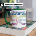Bestatter Tasse Gehirn lustig | Kaffeetasse für Bestattungsf – Grün [farbe:grün]