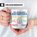 Bestatter Tasse Gehirn lustig | Kaffeetasse für Bestattungsf – Weiß [farbe:weiß]