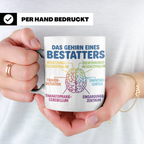 Bestatter Tasse Gehirn lustig | Kaffeetasse für Bestattungsf – Weiß [farbe:weiß]