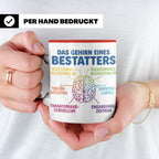 Bestatter Tasse Gehirn lustig | Kaffeetasse für Bestattungsf – Rot [farbe:rot]