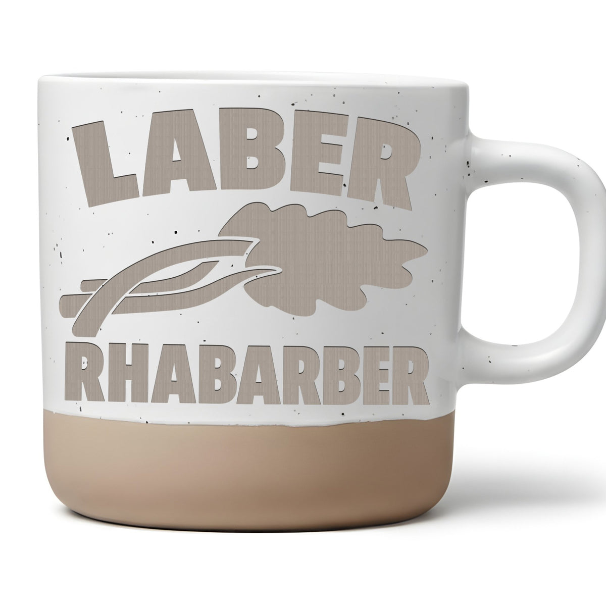 Rhabarber Tasse Laber Spruch - Lustiges Geschenk für Kollegen - Wortsp – Bild 1