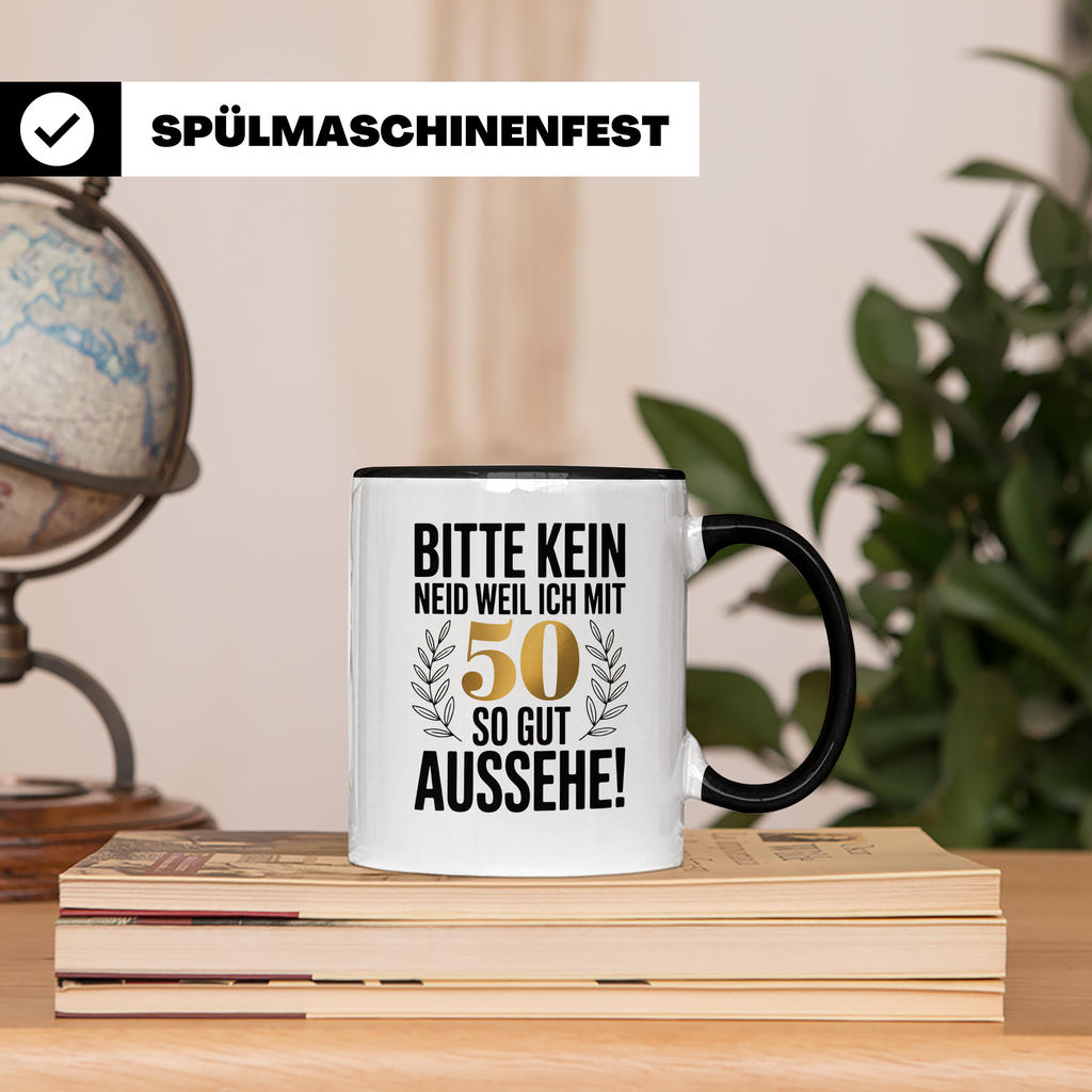 Kaffeetasse Schwarz - Black is my happy color - Gothic Aesthetic Kaffeetasse für Grufties und Dark-Wave-Fans