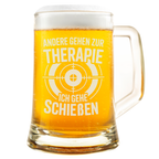 Witziger Schießsport Bierkrug – Andere gehen zur Therapie, ich gehe schießen – Geschenk für Sportschützen & Jäger