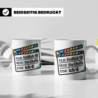 18. Geburtstag Tasse mit Filmklappe Spruch, Geschenk zur Vol – Weiß [farbe:weiß]