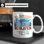 Morgenmuffel Tasse mit Spruch Ich habe Gefühle schlafen, lus – Weiß [farbe:weiß]