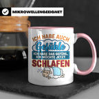 Morgenmuffel Tasse mit Spruch Ich habe Gefühle schlafen, lus – Rosa [farbe:rosa]
