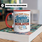 Morgenmuffel Tasse mit Spruch Ich habe Gefühle schlafen, lus – Rot [farbe:rot]