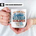 Morgenmuffel Tasse mit Spruch Ich habe Gefühle schlafen, lus – Weiß [farbe:weiß]