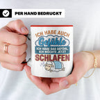 Morgenmuffel Tasse mit Spruch Ich habe Gefühle schlafen, lus – Rot [farbe:rot]
