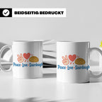 Sauerteig Tasse Peace Love Sourdough | Geschenk für Bäcker,  – Weiß [farbe:weiß]