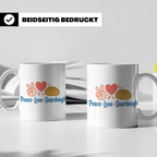 Sauerteig Tasse Peace Love Sourdough | Geschenk für Bäcker,  – Weiß [farbe:weiß]