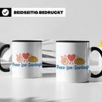 Sauerteig Tasse Peace Love Sourdough | Geschenk für Bäcker,  – Schwarz [farbe:schwarz]