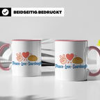 Sauerteig Tasse Peace Love Sourdough | Geschenk für Bäcker,  – Rosa [farbe:rosa]