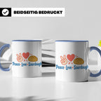 Sauerteig Tasse Peace Love Sourdough | Geschenk für Bäcker,  – Blau [farbe:blau]