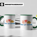 Sauerteig Tasse Peace Love Sourdough | Geschenk für Bäcker,  – Grün [farbe:grün]