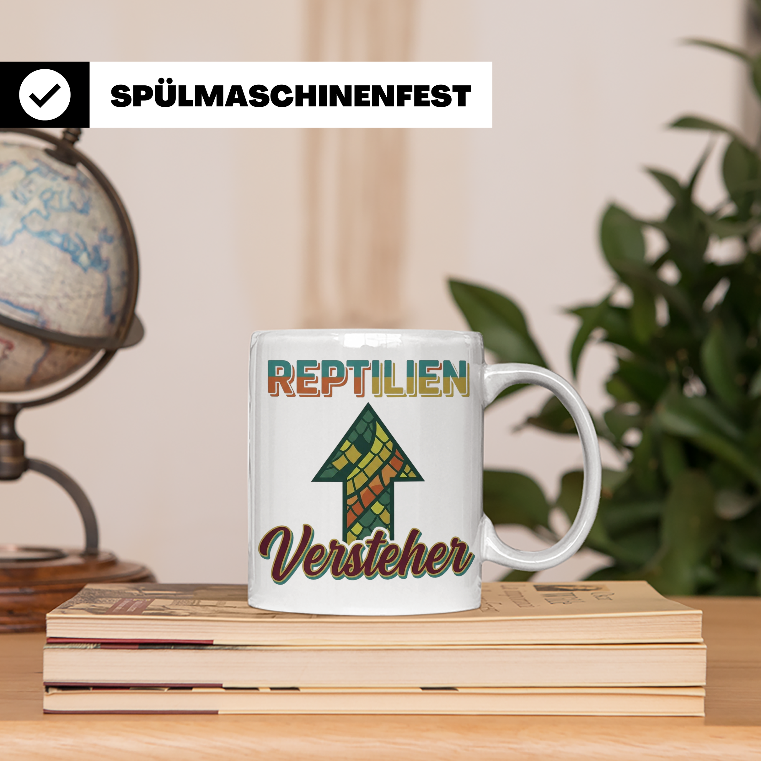 Reptilien Versteher Tasse für Terraristik Fans, Kaffeebecher – Weiß [farbe:weiß]