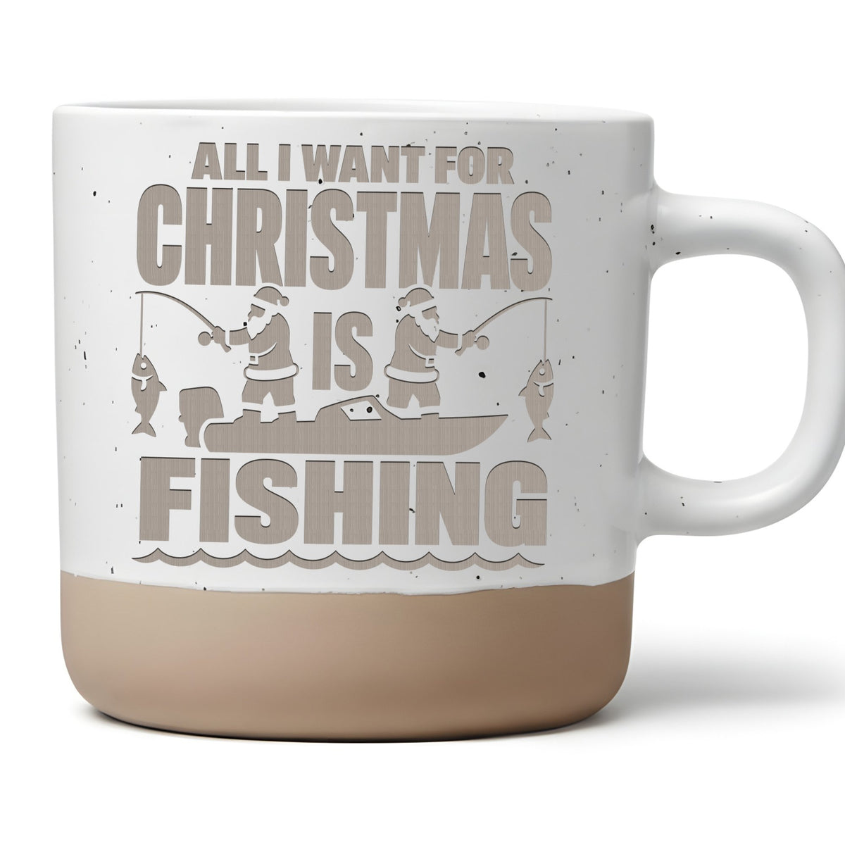 Angler Tasse All I Want For Christmas Is Fishing - Lustiges Geschenk f – Bild 1
