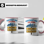 Wandern Tasse mit Spruch Vertraut mir ich kenn den Weg. Lust – Rosa [farbe:rosa]