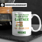 Gärtner Tasse mit Spruch Latten am Zaun Hecke | Lustiges Ges – Weiß [farbe:weiß]