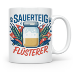 Sauerteig Flüsterer Tasse für Hobbybäcker, lustiges Bäcker G – Weiß [farbe:weiß]