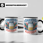 Sauerteig Flüsterer Tasse für Hobbybäcker, lustiges Bäcker G – Schwarz [farbe:schwarz]