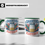 Sauerteig Flüsterer Tasse für Hobbybäcker, lustiges Bäcker G – Grün [farbe:grün]