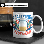 Sauerteig Flüsterer Tasse für Hobbybäcker, lustiges Bäcker G – Weiß [farbe:weiß]