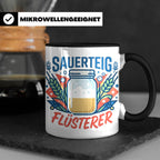 Sauerteig Flüsterer Tasse für Hobbybäcker, lustiges Bäcker G – Schwarz [farbe:schwarz]