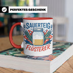 Sauerteig Flüsterer Tasse für Hobbybäcker, lustiges Bäcker G – Rot [farbe:rot]