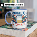 Sauerteig Flüsterer Tasse für Hobbybäcker, lustiges Bäcker G – Blau [farbe:blau]