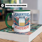Sauerteig Flüsterer Tasse für Hobbybäcker, lustiges Bäcker G – Grün [farbe:grün]