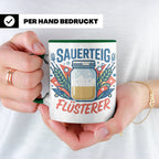 Sauerteig Flüsterer Tasse für Hobbybäcker, lustiges Bäcker G – Grün [farbe:grün]