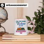 Techno Tasse lustiger Spruch Ein Tag ohne Techno... DJ Gesch – Rosa [farbe:rosa]
