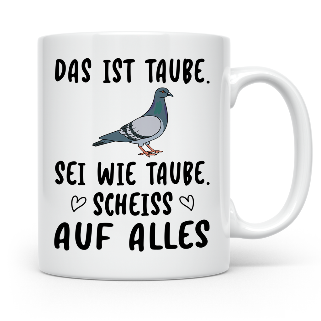 Taube Tasse - Stadt Tauben Motiv - Stadttaube - Brieftaube - Betontiere - Beton - Urban Explorer Tasse