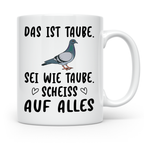 Taube Tasse - Stadt Tauben Motiv - Stadttaube - Brieftaube - Betontiere - Beton - Urban Explorer Tasse