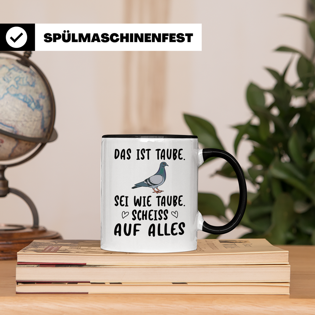 Taube Tasse - Stadt Tauben Motiv - Stadttaube - Brieftaube - Betontiere - Beton - Urban Explorer Tasse