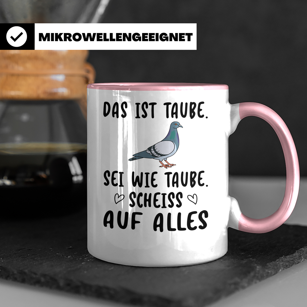 Taube Tasse - Stadt Tauben Motiv - Stadttaube - Brieftaube - Betontiere - Beton - Urban Explorer Tasse