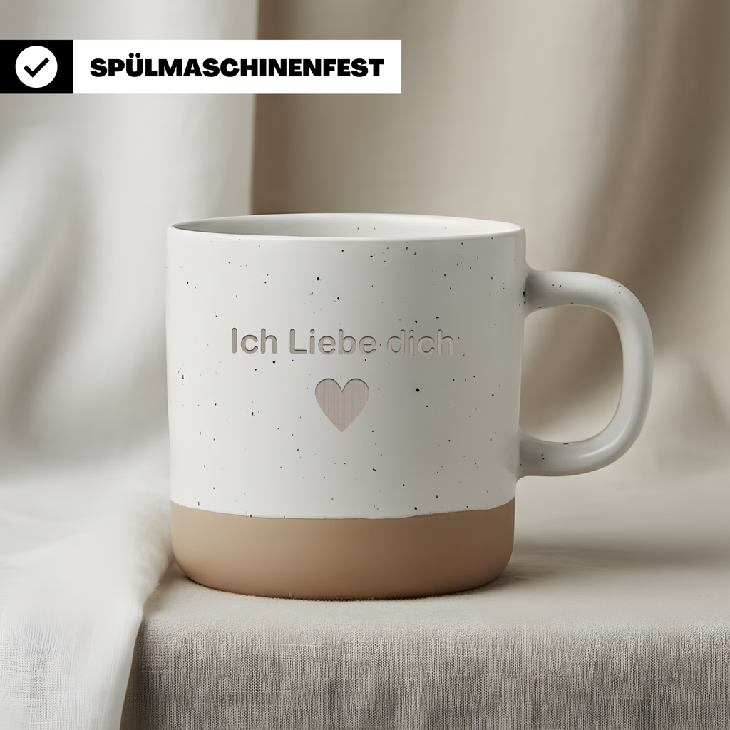 Tasse Ich Liebe Dich mit Herz, Kaffeetasse Liebesbeweis, Geschenk für Freund Freundin, Valentinstag Geschenk, Romantische Tasse Partner
