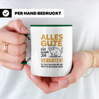Jobwechsel Tasse Katze Verräter - Abschiedsgeschenk Kollegen, Büro, Neue Arbeitsstelle, Ironie, Sarkasmus, Geschenkidee Mitarbeiterin